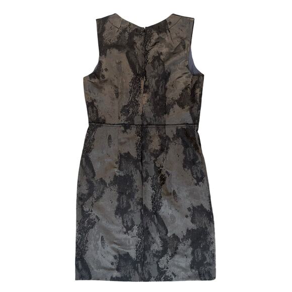 NWT LOFT Ann Taylor Women's Gray Watercolor Sleeveless Sheath Dress Size 4P NEW - Picture 4 of 13